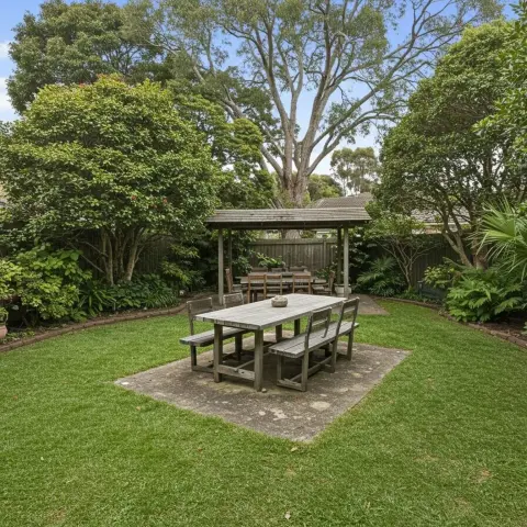 Green backyard in the Fort Belvoir Virginia area ready for mosquito treatment