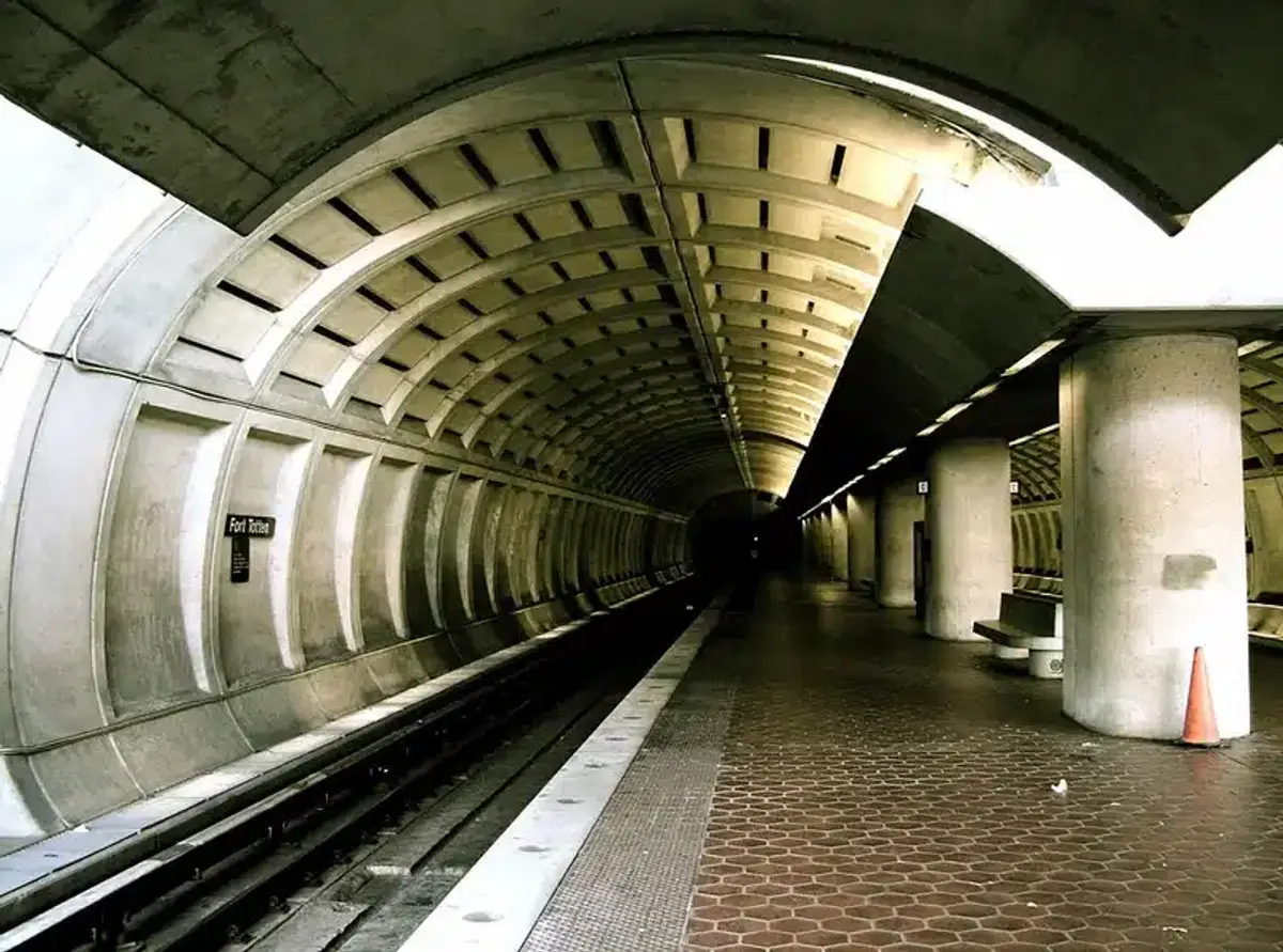 Inside view of Fort Totten subway station