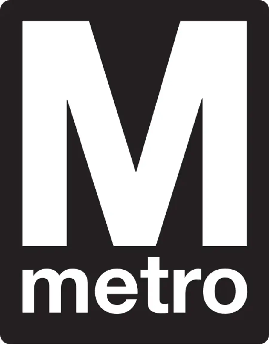Metro transit logo in black and white
