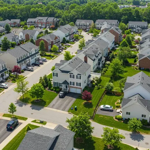 Sterling neighborhood areal view