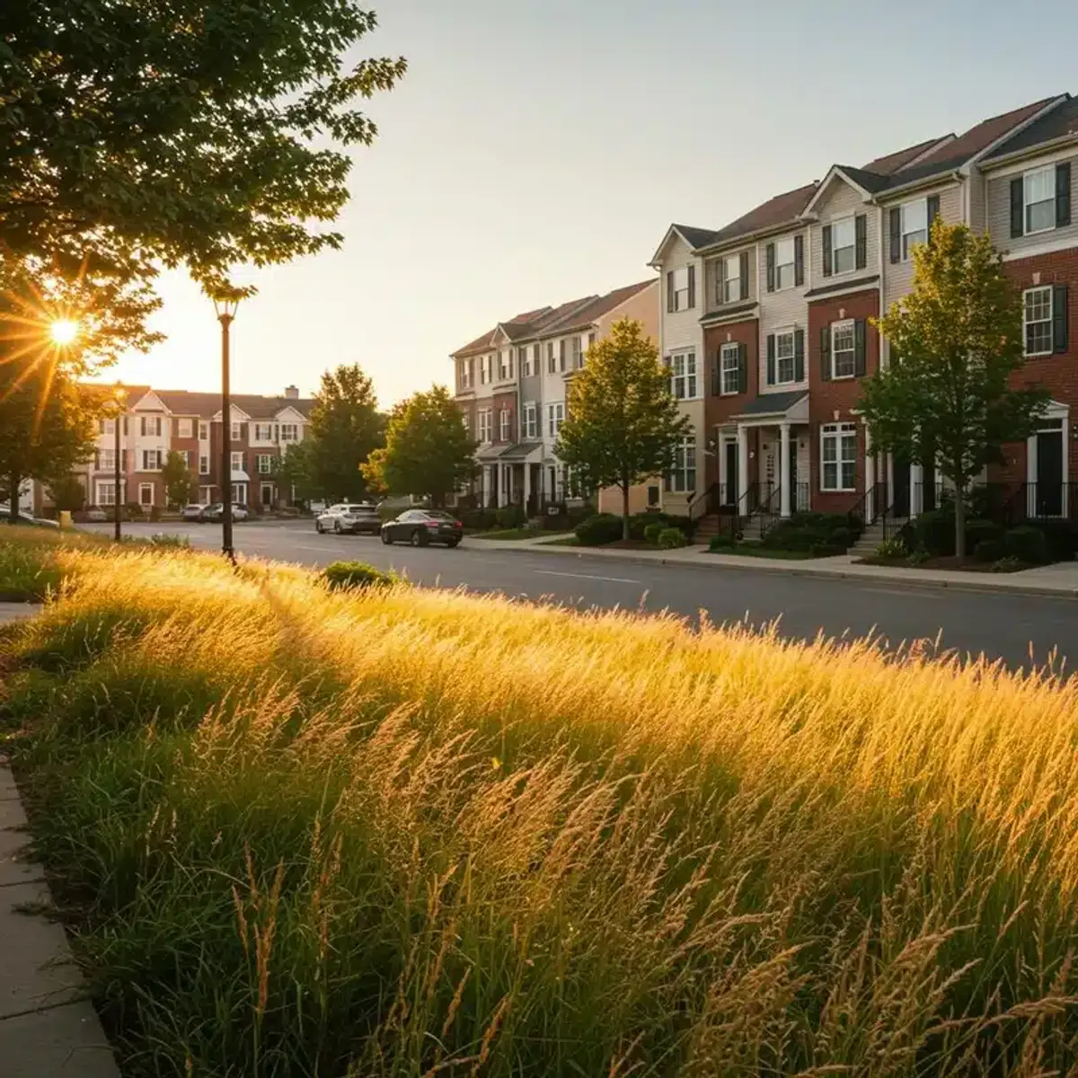 Tall grass area representing typical chigger habitat