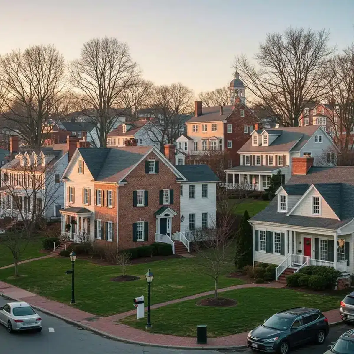 Residential neighborhood in Virginia and Maryland